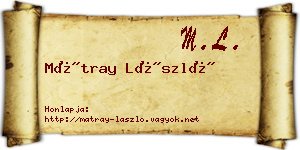 Mátray László névjegykártya